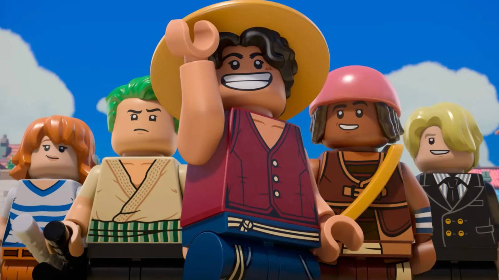 Usopp is telling the story in Lego One Piece, and yes, he's absolutely going to embellish it