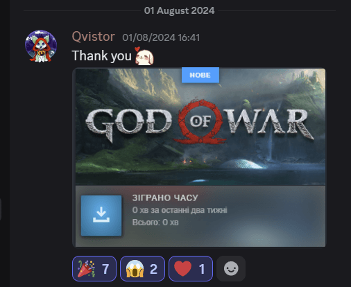 LootNova winner Qvistor thanking Nova after getting God of War
